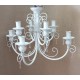 Lustre dois andares 8 lâmpadas branco